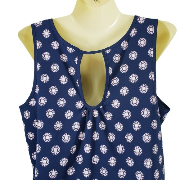 A'Gaci Tank Top Medallion and Paisley Women's Size Large Blue Pink - Picture 4 of 8